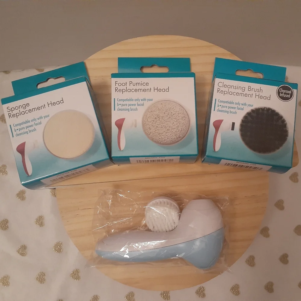 🎉2xHP🎉 ✂️3/$15 *NIP* b•pure Power Facial Cleansing Brush Set